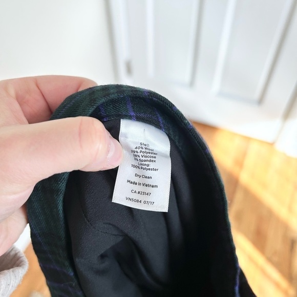 Talbots wool blend plaid trouser pants size 4P - Picture 7 of 7